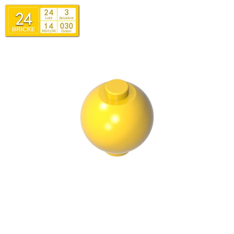 

BRICKE 20953-37837 Spherical 2x2 Brick - LEGO Compatible Building Blocks Piece жовтий