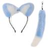 Stylish Fox Tail Pendant Keychain Adornment Dainty Cat Ear Hairband Portable Car Charm for Bag Backpack Decoration