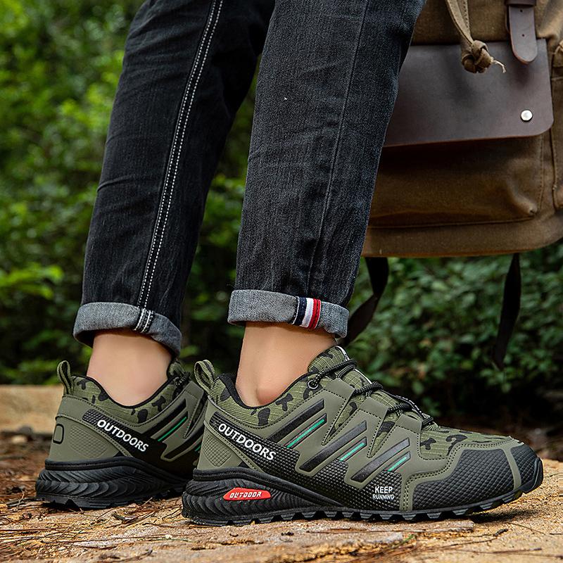 Nuevas Zapatillas de Senderismo para Hombre Zapatos Deportivos Impermeables para Exteriores Botas de Senderismo de Cuero Cómodas Talla Grande Zapato Táctico para Hombre