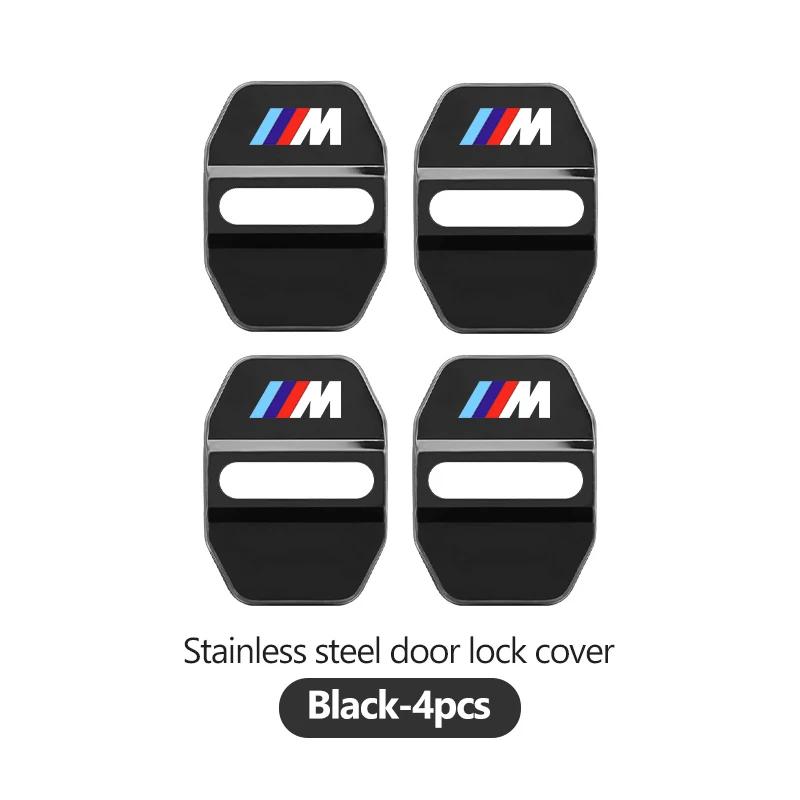 For BMW 4Pcs Car Door Lock Cover Stainless Steel Protection Accessories M Performance Alpina M3 M5 M6 X1 X3 X4 X5 G20