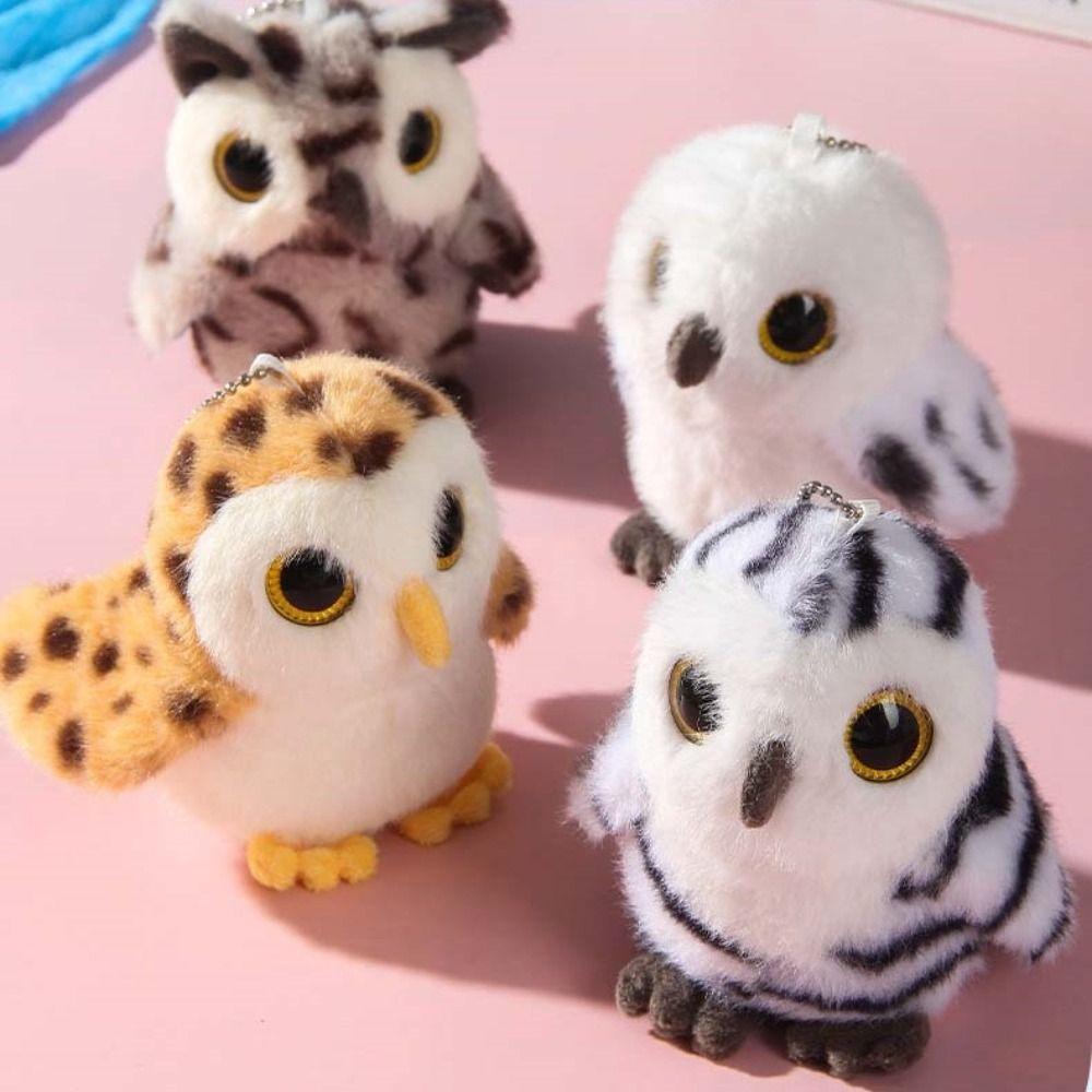 Decoration Owl Plush Pendant Cartoon Owl Doll Plush Bird Doll Keychain  Gift Girlfriend