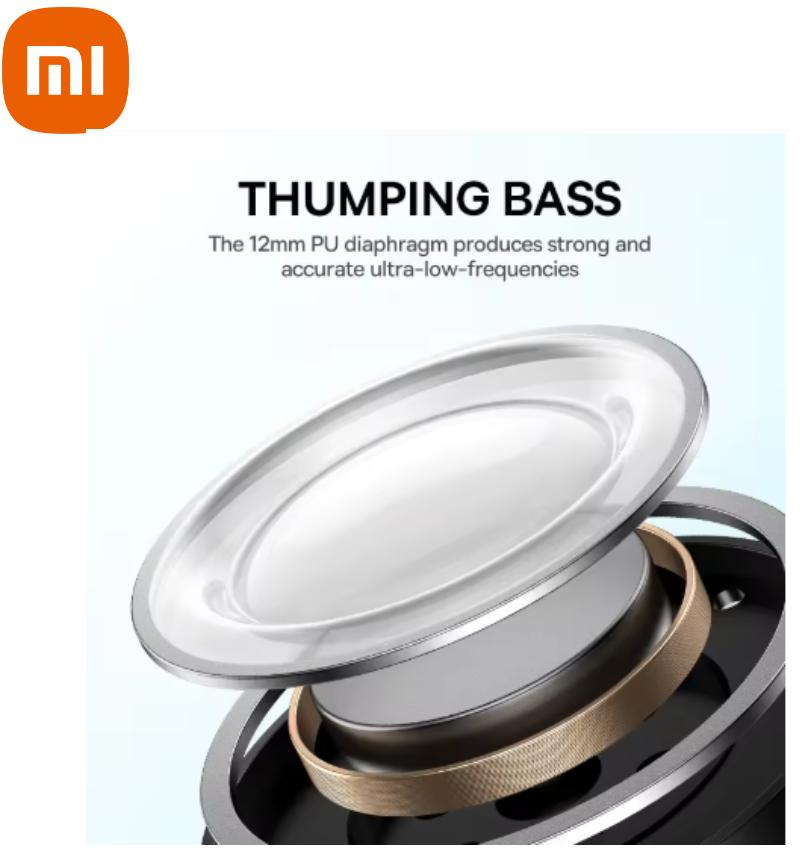 Xiaomi Беспроводные наушники Baseus Bowie E19 Bluetooth 5.3 Большие басы 12-мм драйверы IPX5 Водонепроницаемые наушники 33 часа работы от аккумулятора Наушники