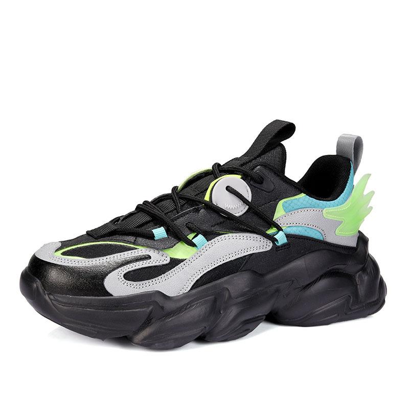 

Четыре сезона Новые модные кроссовки с низкой платформой для мужчин на шнуровке, маленькие белые туфли для подростков, увеличивающие рост, туфли для папы 39