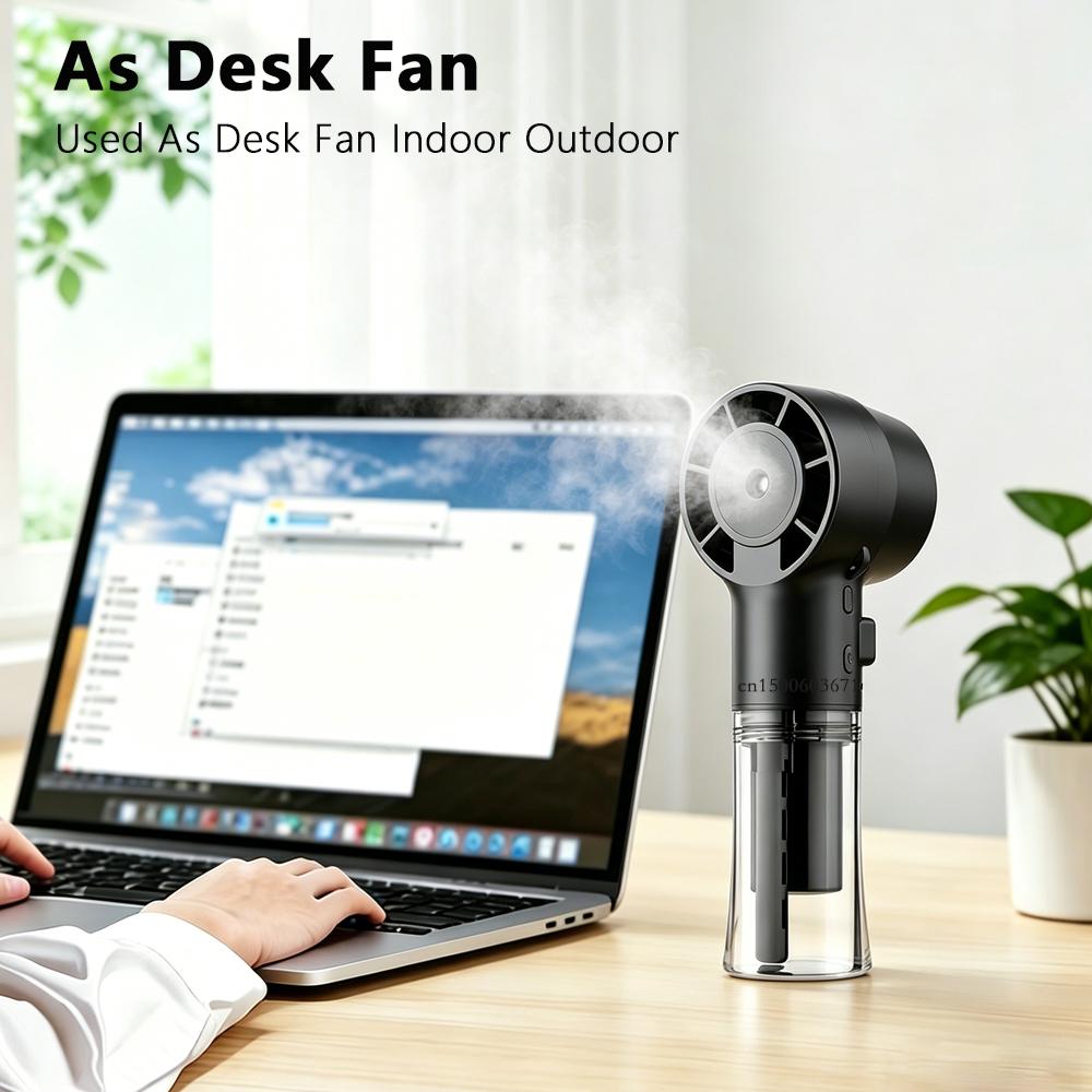 Portable Mini Humidifier Fan USB Handheld Water Mist Fan Rechargeable Personal Spray Fan Mini Hand Small Fan for Outdoor Travel