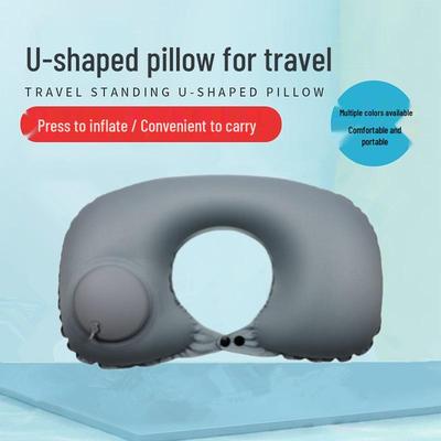 Inflatable U-Shaped Neck Pillow for Travel and Outdoor Use