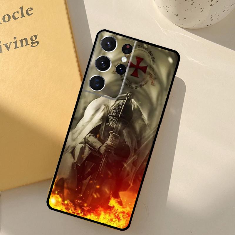 Knights Templar Phone Case For Samsung Galaxy S25 S20 S21 S22 S23 S24 Ultra S9 S10 Plus S24 FE Cover Shell