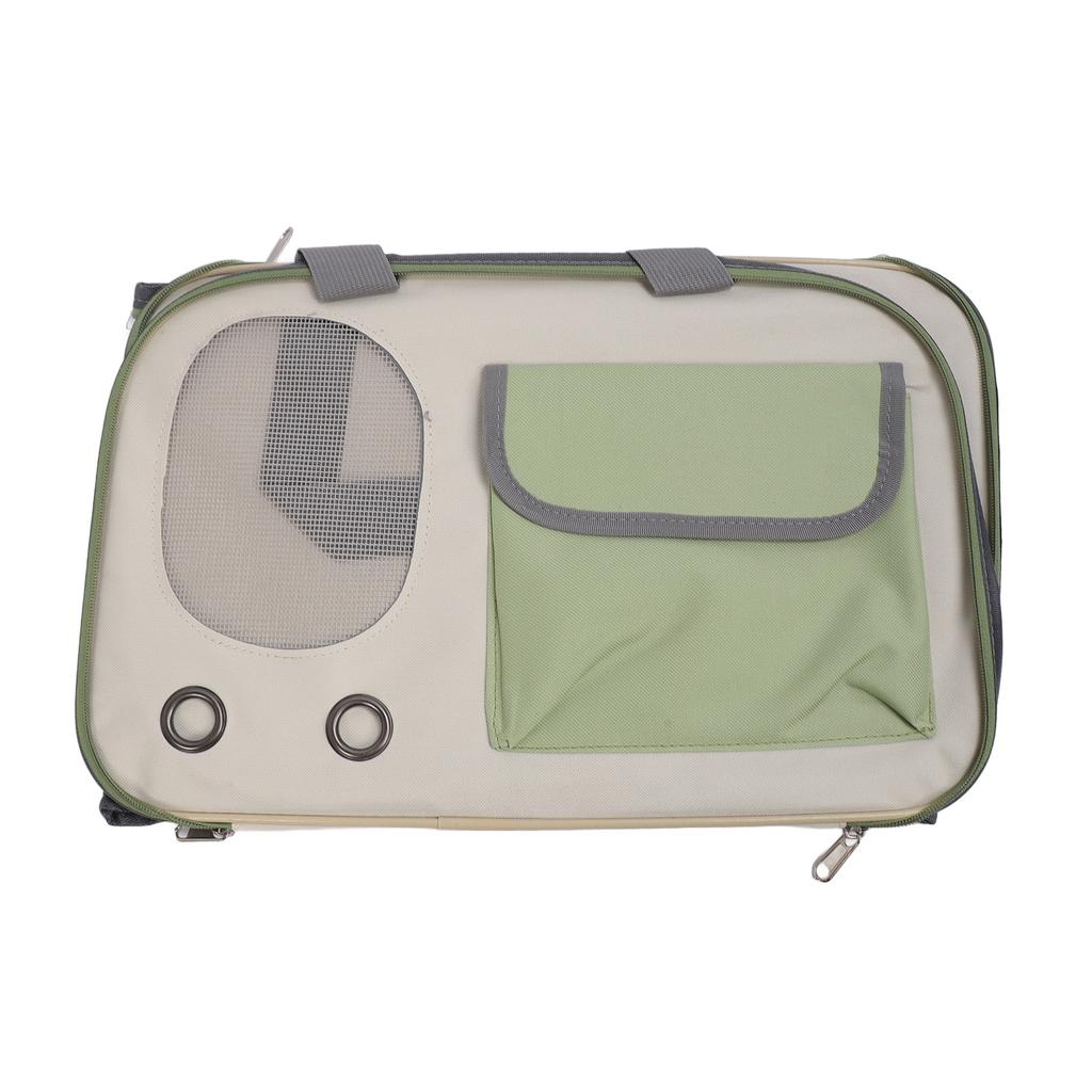 Pet Carrier Bag Brthable Foldable Oxford Cloth Steel Wire Frame Cat Travel Handbag with   Strap for Outdoor