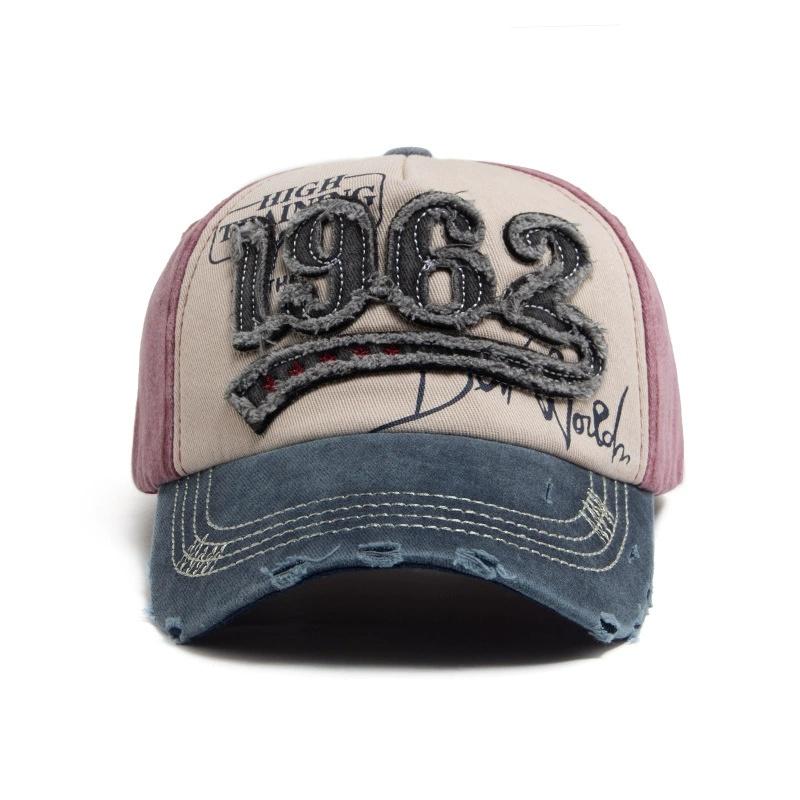 Fashion Vintage Washed Cotton Baseball Cap Men Digit 1962 Embroidery Snapback Spring Autumn Women Hat Visor Hip Hop Caps