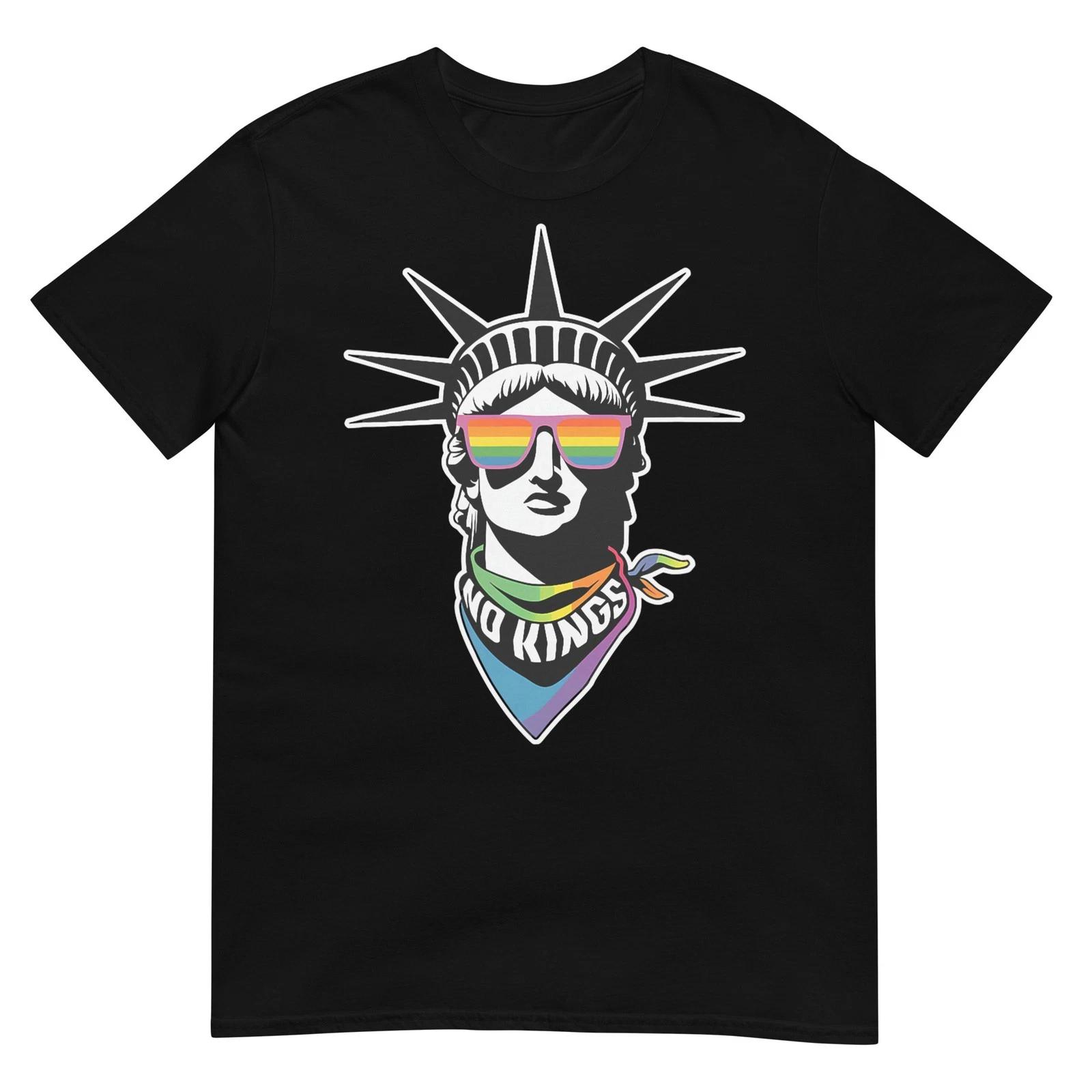 No Kings In America Statue Of Liberty Pride T-Shirt M