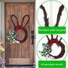 Handmade Easters Door Wreath with Rabbit and Bright Detail Display Garlands Perfect for Holiday Homes Decors