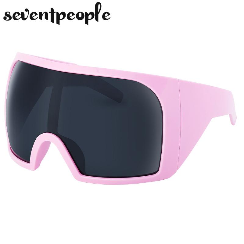 Oversized Punk Sunglasses Women Luxury Brand Designer Sports Sun Glasses For Men Fashion One-Piece Sunglass Outdoor Sport Goggle