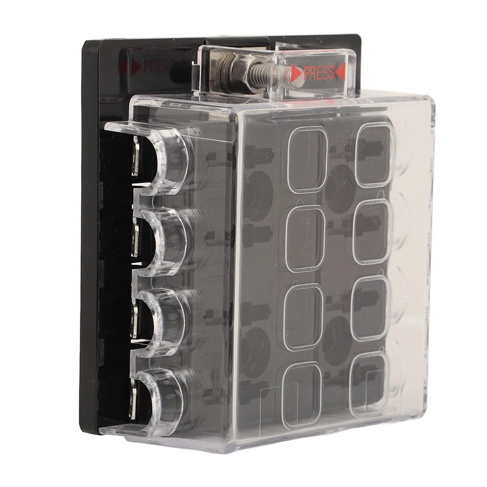 

Fuse Block Blade Fuse Box ATC ATO for Boat Marine Vehicle Auto RV Car Traile 12 to 36VDC 8 Way