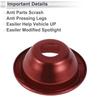 HEROFFIX 2pcs 12mm Motorcycle Slider Frame Aluminum Alloy Wheel Fairing Protective Crash Pad Protector Guard 55mm 23mm Red