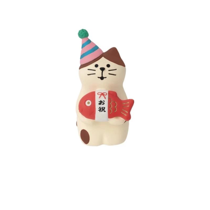 1pc Japanese Cat Decoration Celebration Scene INS Bakery Coffee Shop Decoration Shooting Micro Resin Small Decoration