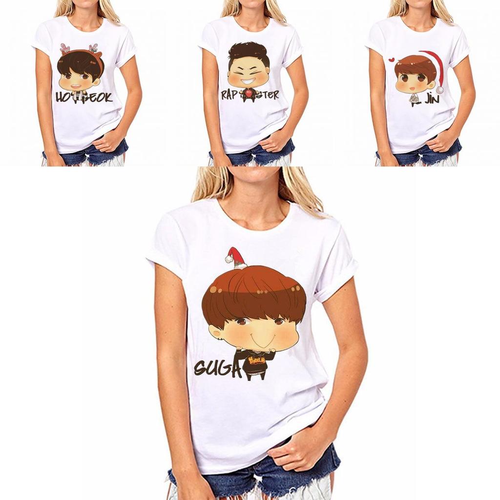 Bangtan Kpop Bts Boys Short Sleeve Women Tops Tshirts Jin Jimin Suga Jhope Rm