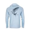 Mens Long Sleeve Hooded Fishing Shirt UV Protection Quick Dry Ice Silk Feel Fly Casting Outfit