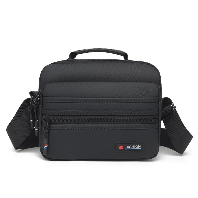 Business Handbag Solid Color Shoulder Bag Large Capacity Men's Commuter Crossbody Bag