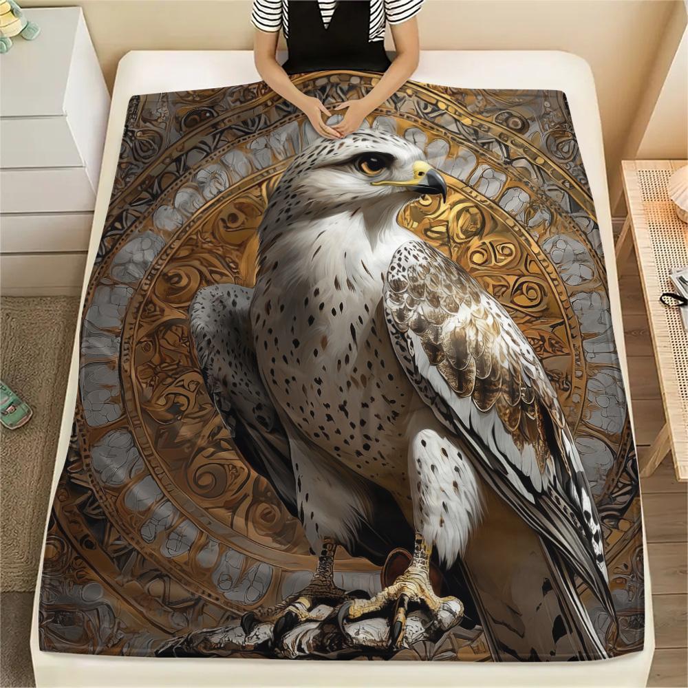 

Eagles Print Flannel Blanket, High quality Comfortable for All Seasons, Home Decor, Warmth and Comfort 80cm x 120cm