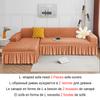 Saia capa de sofá de canto respirável estiramento capas de sofá chaise capa lounge para casa sala estar jardim móveis protetor