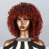 MISSQUEEN Afro Women Ombre Ginger Orange Kinky Curly Wig Synthetic Fiber Natural Cosplay Daily Wear Kinky Curly Wig