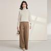 Jinjuan Women's 100% Merino Wool Double Lapel Warm Sweater