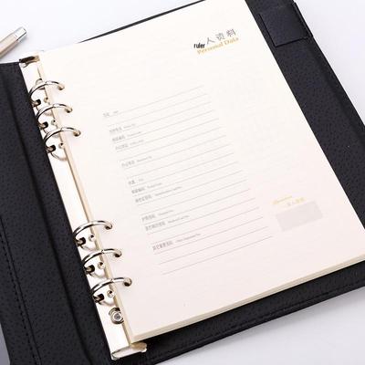 A5 Leder 6-Ring-Ordner Notizbuch mit kostenlosem Versand