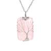 Artificial Water Crystal Pendant Necklace With Handwoven Craft Natural Waterite For Women