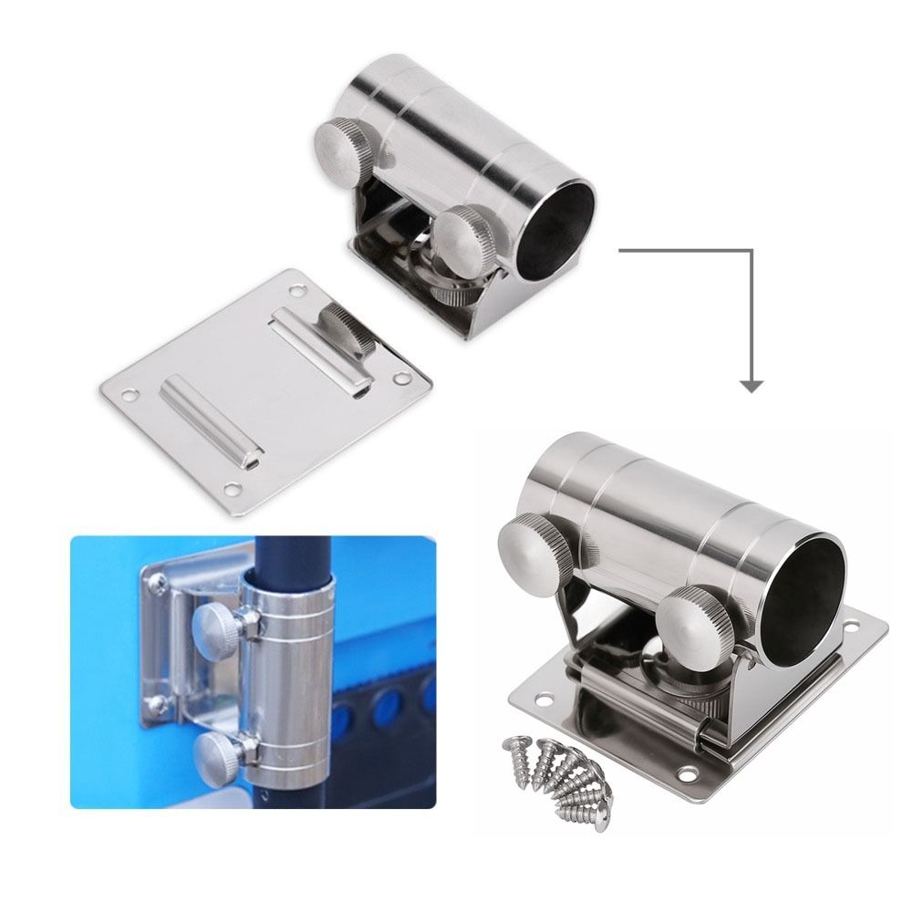 Stainless Steel Fishing Umbrella Stand Adjustable Umbrella Stand Base  Outdoor Use