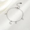 Curvy Crescent Moon Jewelry Sweet Niche Flash Diamond Fringed Moon Star Bracelet Female
