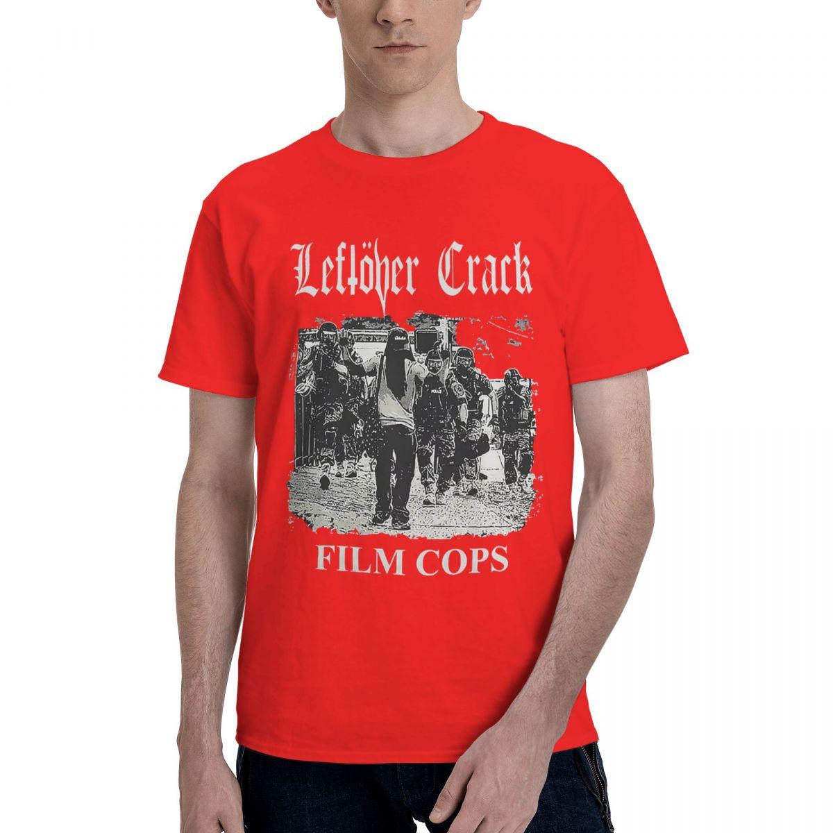 

Leftover Crack MenS Film Cops T Shirt Medium Black 100 Cotton Casual Breathable Confortable Cute Mens TShirts Man Clothes S