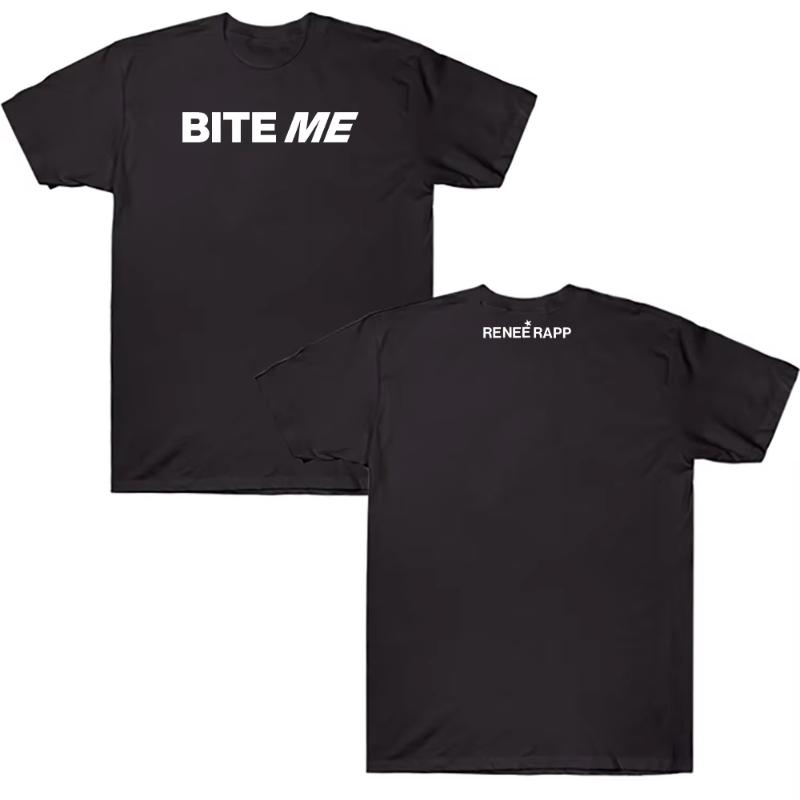 

Reneé Rapp Singer Album Print Tshirts Bite Me T-shirt Cotton Soft Unisex Streetwear Short Sleeve O-neck Women T Shirt Loose T... S