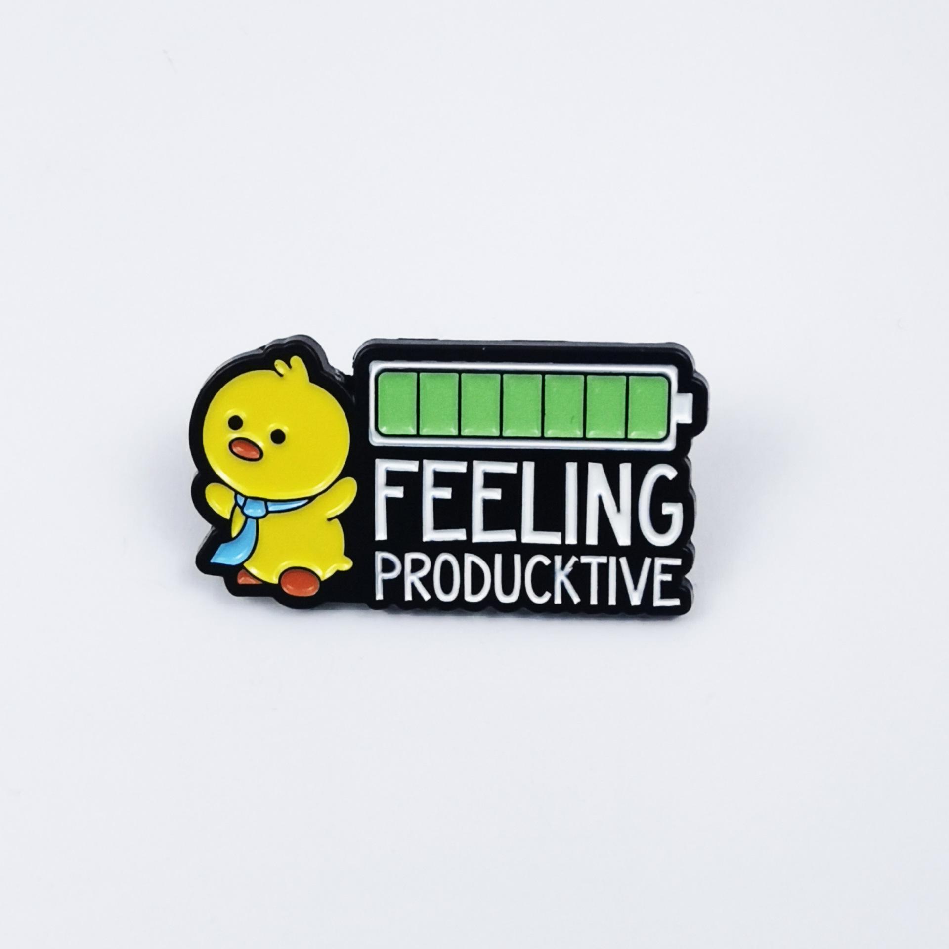 Cute Yellow Duck Brooch: Cartoon Style Lapel Pin with Personality.