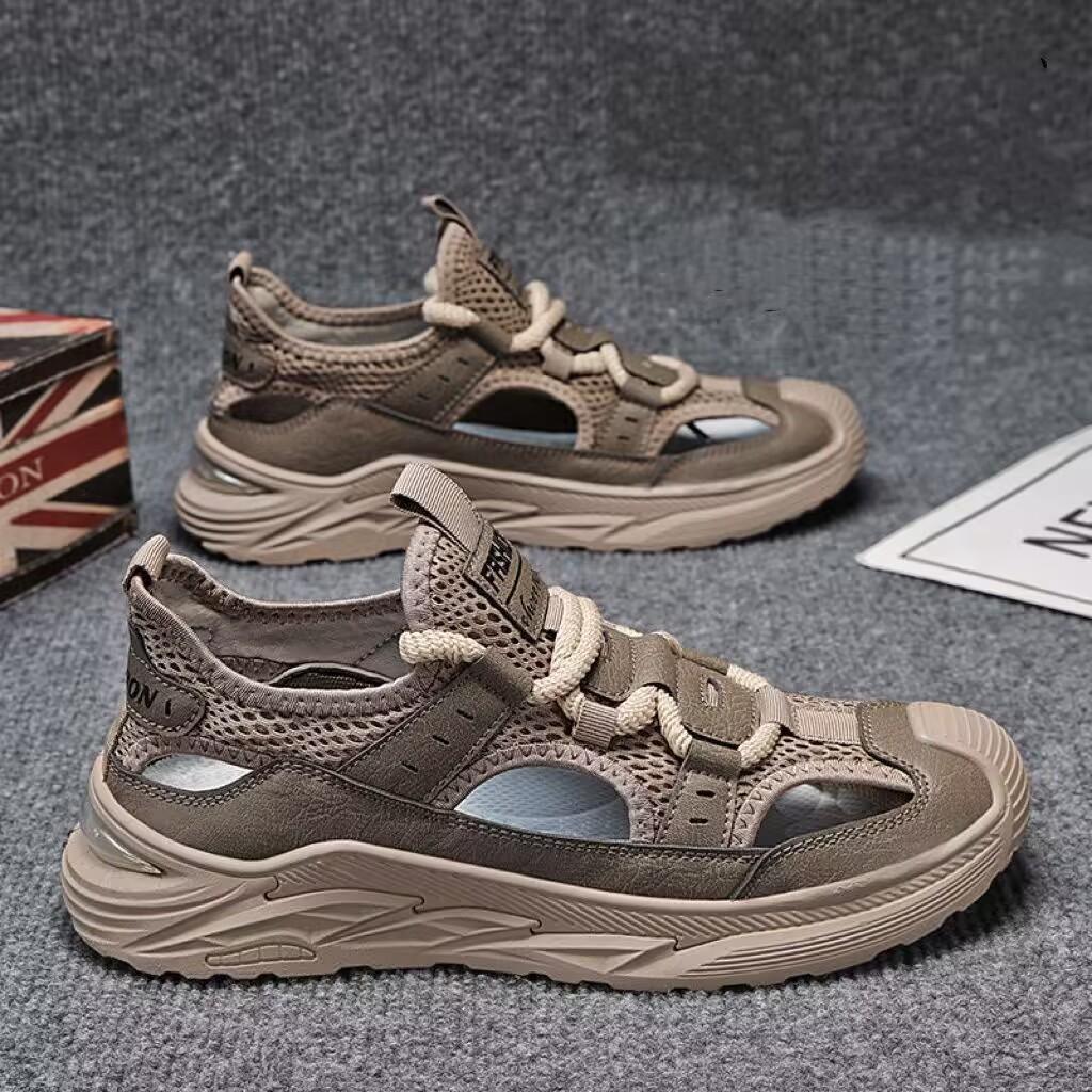 2025 Summer Men's Shoes Breathable Trend Sports and Leisure Sandals One Pedal Versatile Men's Beach Wading Shoes