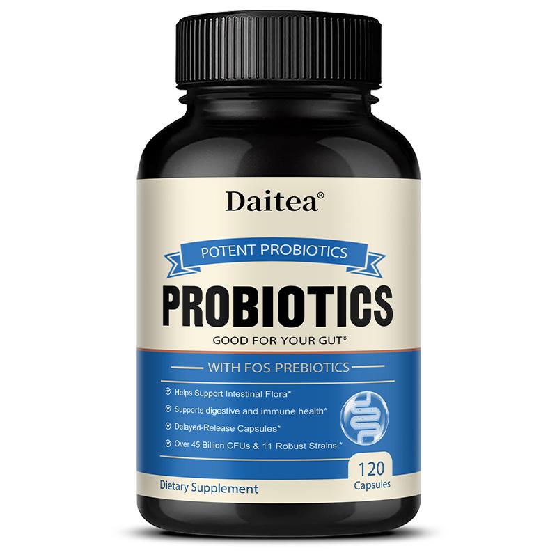 Potent Probiotics Dietary Supplement, With Prebiotic, 120 Capsules Per Bottle 120 Capsules