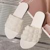 Slippers Women's 2026 Summer New Solid Color Outer Wear Large Size Sandals Fashion Casual Comfortable Flat Bottom Slippers Women