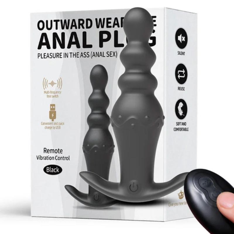 Vibrator anal pentru masajul prostatei, vibrator purtabil, vibrator pentru femei, stimulator de plug anal, margele anale, jucării sexuale cu telecomandă pentru bărbați