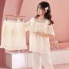 Girls Cotton Pajama Set Short Sleeve Princess Style Sleepwear Kids 8 Years Lightweight Home Wear