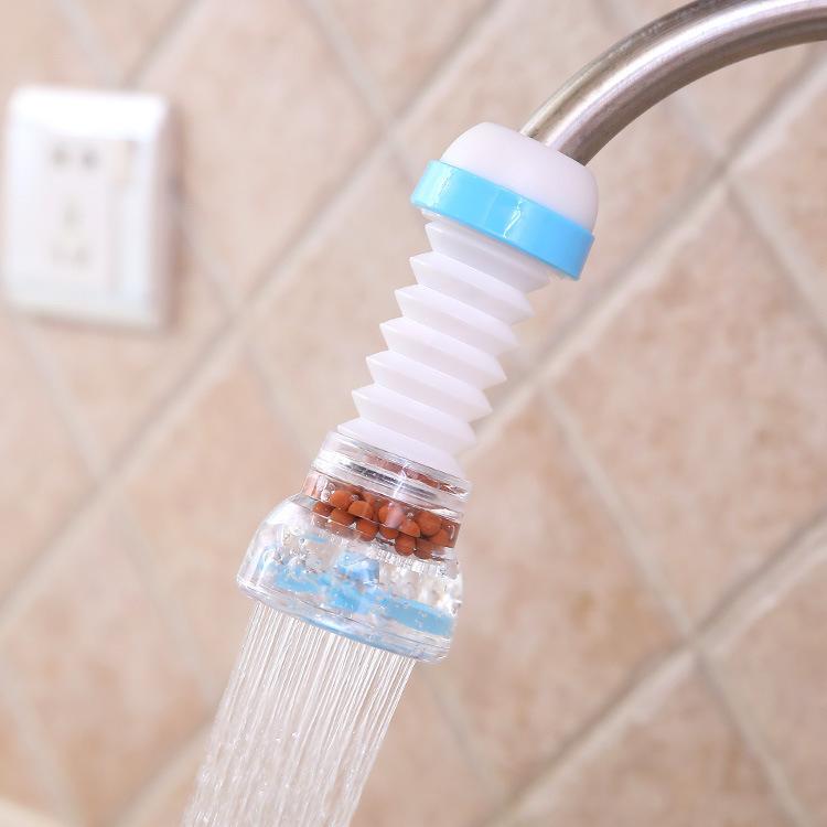 Faucet Splash Proof Showerhead Rotating Telescopic Water Filter Nozzle Water-saving Device