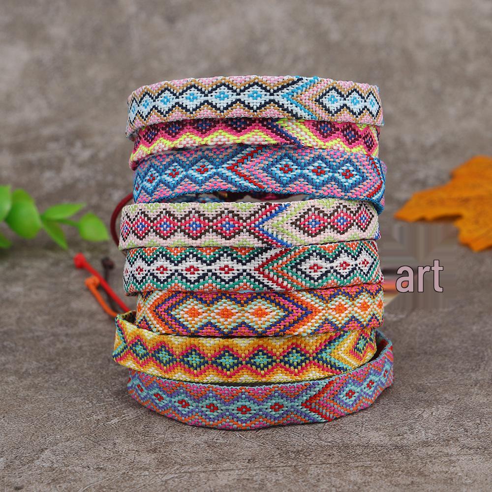 European & American Bestseller: Nepali Handmade Colorful Plaid Lucky Bracelet. Bohemian Style Friendship Bracelet.