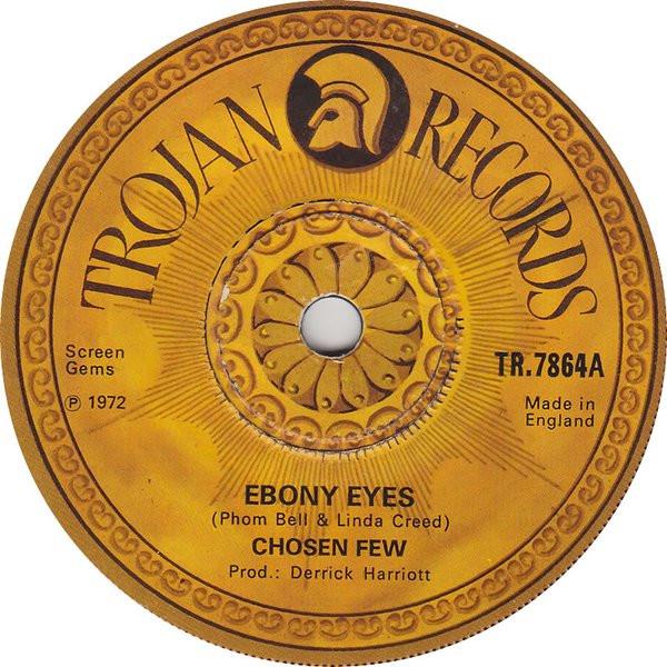 

7inch Record CHOSEN FEW Ebony Eyes TR7864 Trojan Records 1972 UK Reggae Ska Dub Used