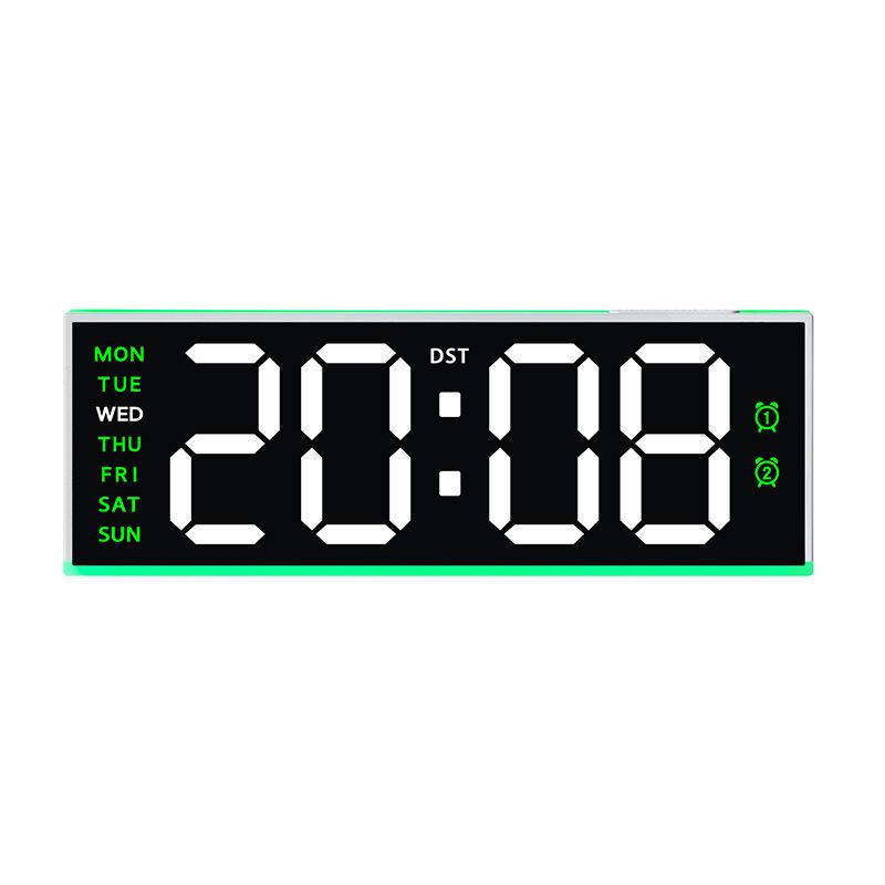 Creative LED simple large-screen electronic clock Living room clock Features ambient light Multifunctional clock 1111 Mute
