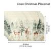 1/4pcs Linen Christmas Placemats Tableware Mat Christmas Decorations For Home Kitchen 2025 Xmas Navidad Noel NewYear Table Decor