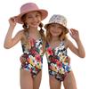 Girls Floral Print One Piece Swimsuit Kids Summer Casual Beachwear Swimwear for Children Lightweight Comfortable Fit