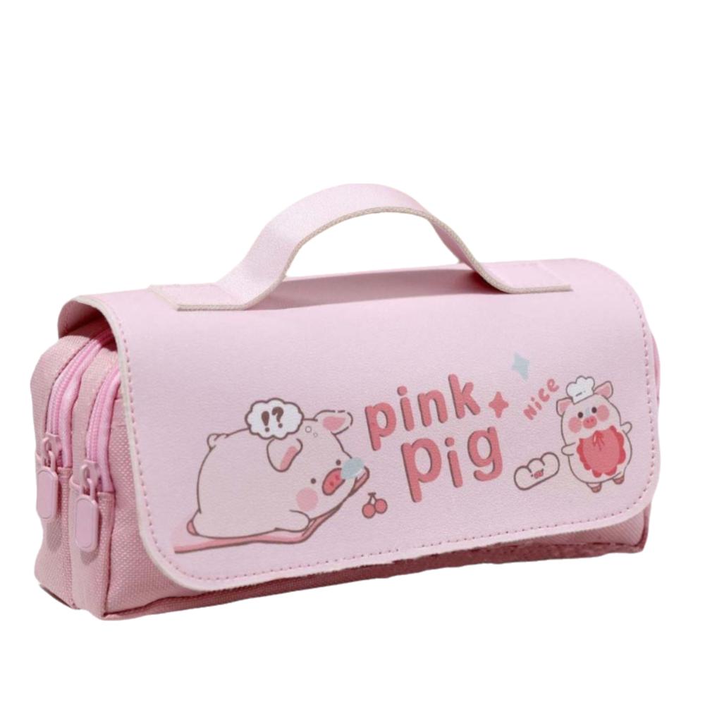 Piggy Rabbit Stationery Bag Large Capacity Cartoon Panda Pencil Case  Students Office