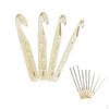 4pcs 12mm/15mm/18mm/20mm Huge Crochet Hook with 9pcs Large-eye Blunt for Yarn Sewing Knitting