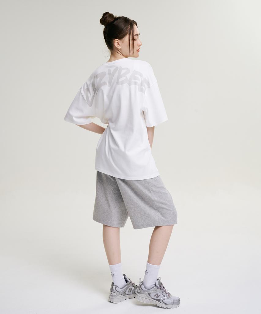 Leijibi One-Pleat Giant Fit Fresh Bermuda Pants W Melange Grey