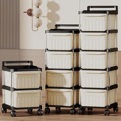 Chariot de rangement multi-niveaux à roulettes pour la maison, la salle de bain et la cuisine