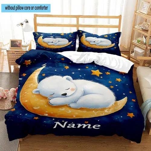 Polar Bear Duvet Cover Duvet Cover With Polar Bear Pattern Suitable For Children Boys Girls And Adults Comfortable Breathable