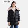 Women's Geometric Quilted Hooded Down Jacket