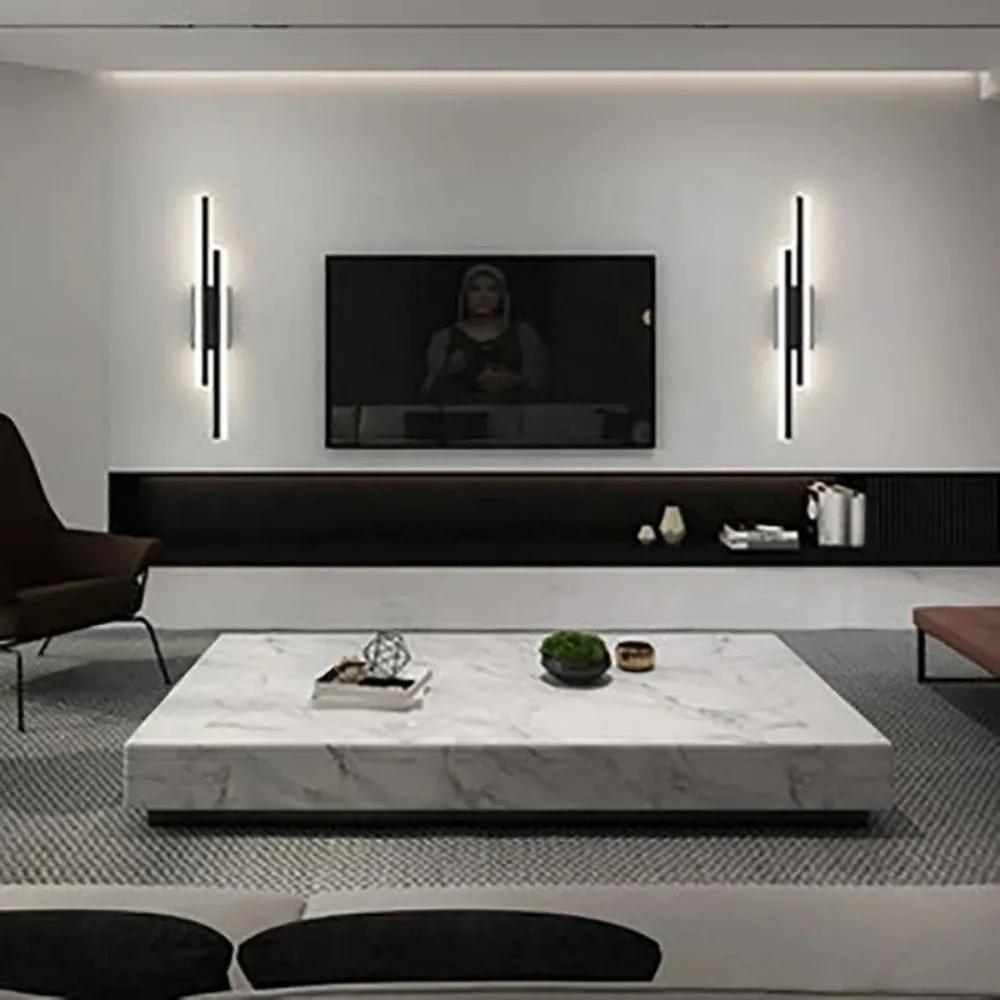 Nordic Modern Minimalist Sconces Light Fixture Indoor Living Room Bedroom Hotel Wall Lights Tricolor